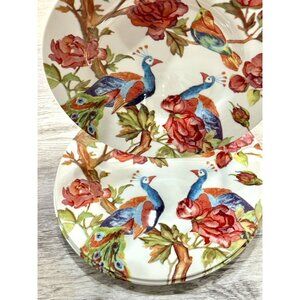 Set of 4 Andrew Tanner England Majestic Peacock Salad Plates Royal Stafford Lot1
